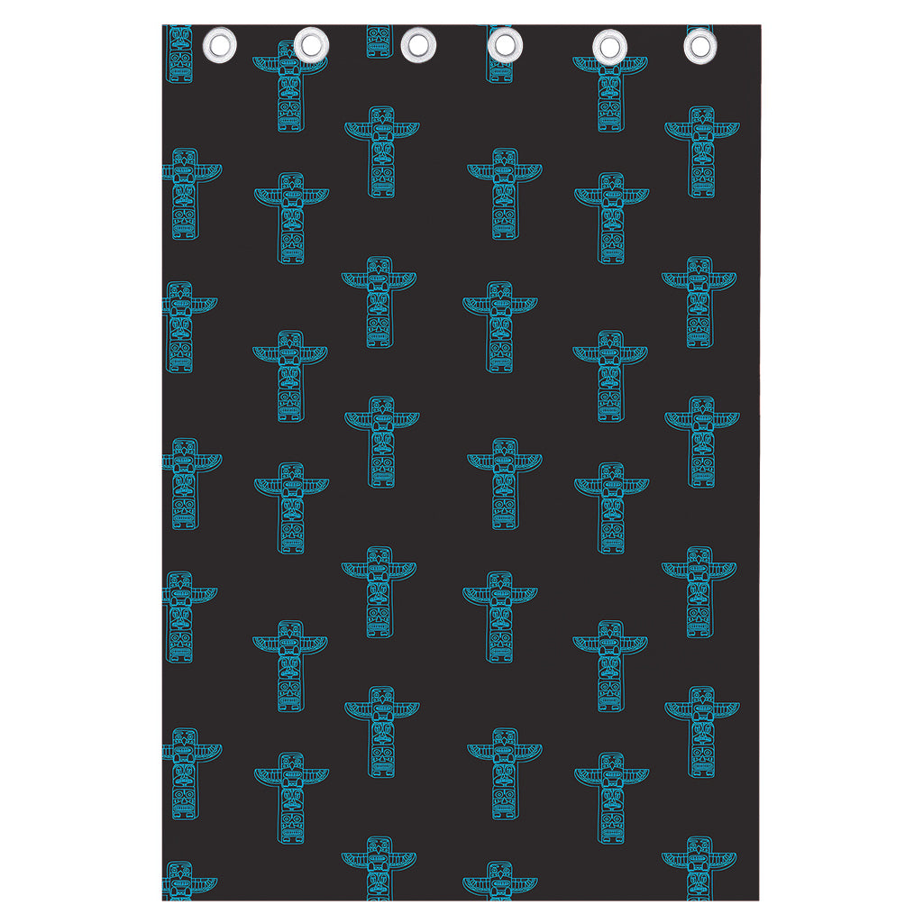 Native Totem Pattern Print Curtain