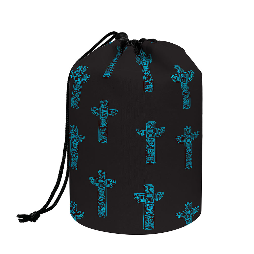 Native Totem Pattern Print Drawstring Makeup Bag