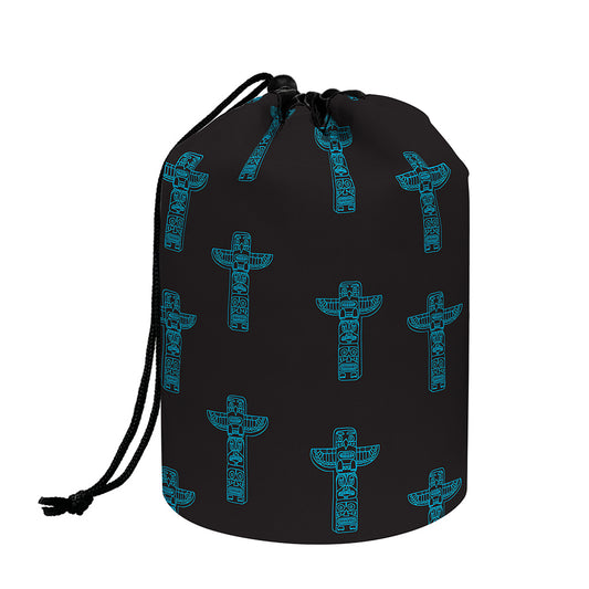 Native Totem Pattern Print Drawstring Makeup Bag