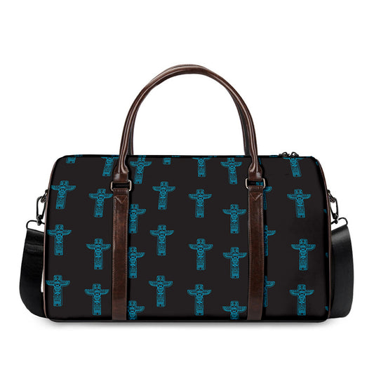 Native Totem Pattern Print Duffle Bag
