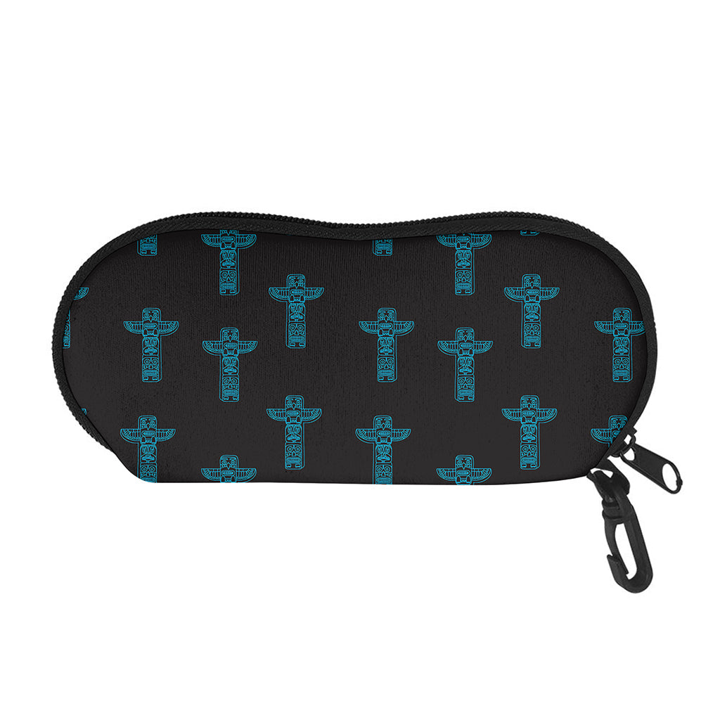 Native Totem Pattern Print Glasses Case