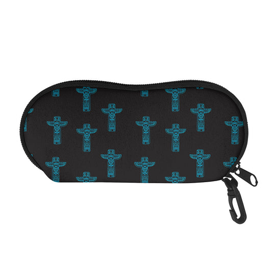 Native Totem Pattern Print Glasses Case