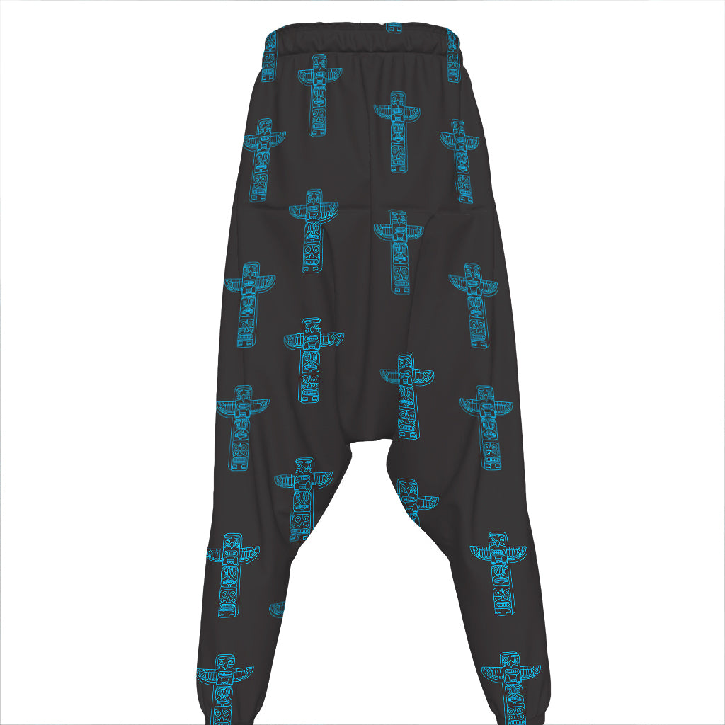 Native Totem Pattern Print Hammer Pants