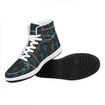 Native Totem Pattern Print High Top Leather Sneakers