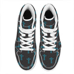 Native Totem Pattern Print High Top Leather Sneakers