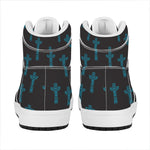 Native Totem Pattern Print High Top Leather Sneakers