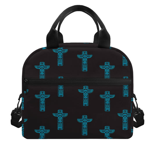 Native Totem Pattern Print Insulated Lunch Bag