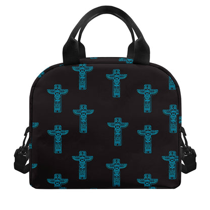 Native Totem Pattern Print Insulated Lunch Bag