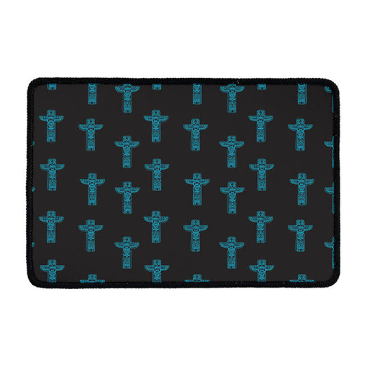 Native Totem Pattern Print Kitchen Mat
