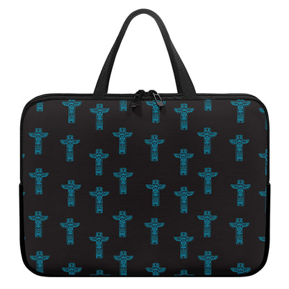 Native Totem Pattern Print Laptop Sleeve With Handle