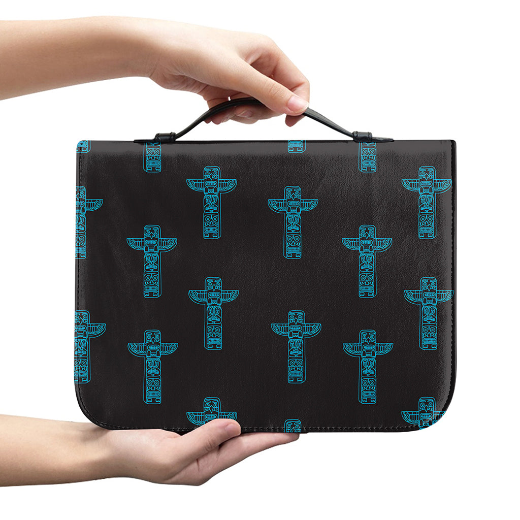Native Totem Pattern Print Leather Bible Cover