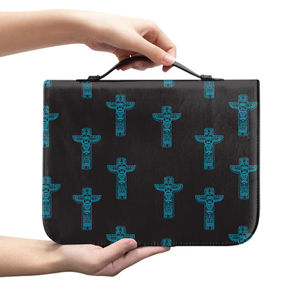 Native Totem Pattern Print Leather Bible Cover
