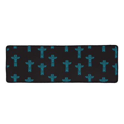 Native Totem Pattern Print Long Kitchen Mat