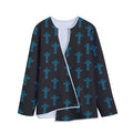 Native Totem Pattern Print Long Sleeve Short Coat
