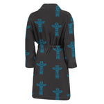 Native Totem Pattern Print Men's Bathrobe