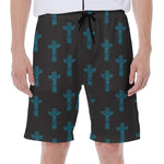 Native Totem Pattern Print Men's Beach Shorts
