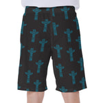 Native Totem Pattern Print Men's Beach Shorts
