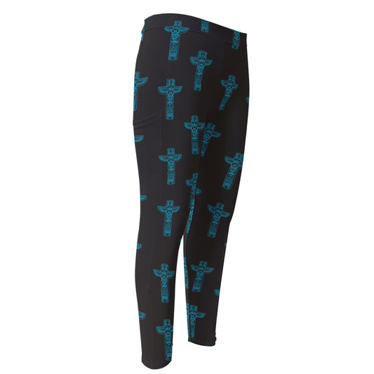 Native Totem Pattern Print Men's Compression Pants