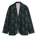 Native Totem Pattern Print Men's Cotton Blazer