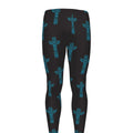 Native Totem Pattern Print Men's Leggings