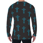 Native Totem Pattern Print Men's Long Sleeve T-Shirt