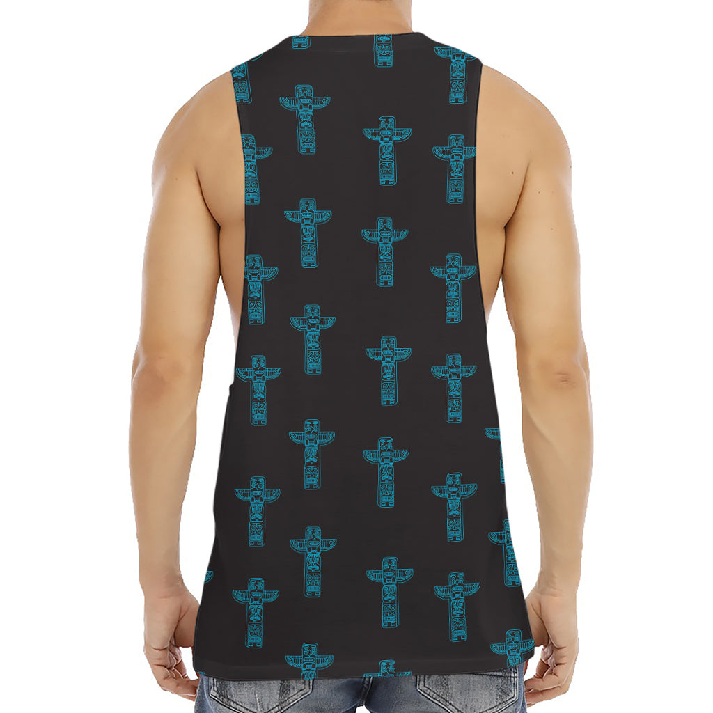 Native Totem Pattern Print Men's Muscle Tank Top