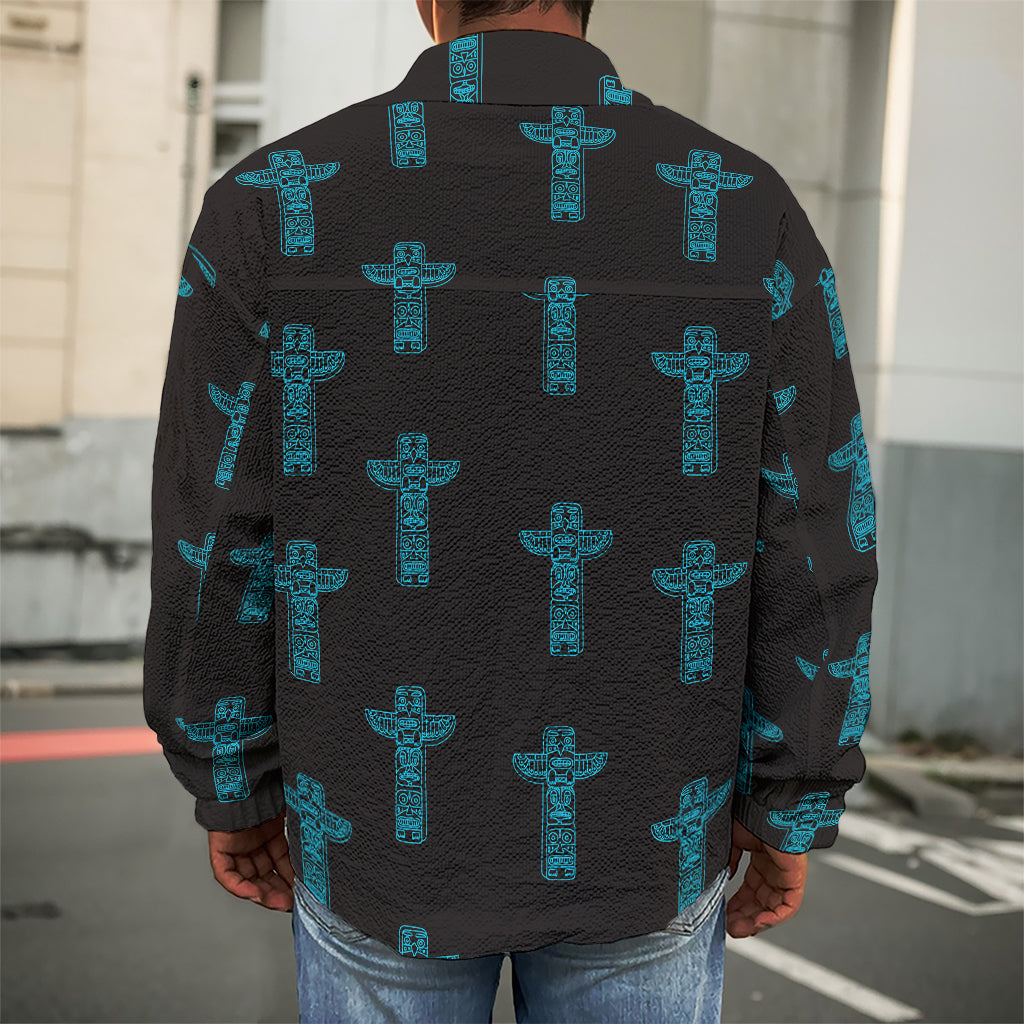 Native Totem Pattern Print Men's Shirt Jacket