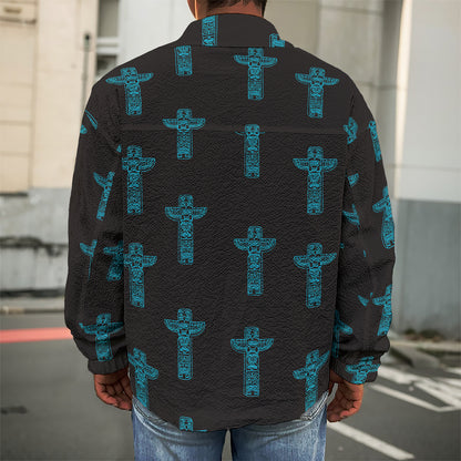 Native Totem Pattern Print Men's Shirt Jacket