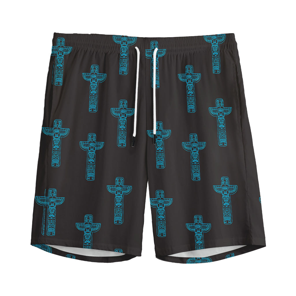 Native Totem Pattern Print Men's Sports Shorts
