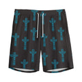 Native Totem Pattern Print Men's Athletic Shorts
