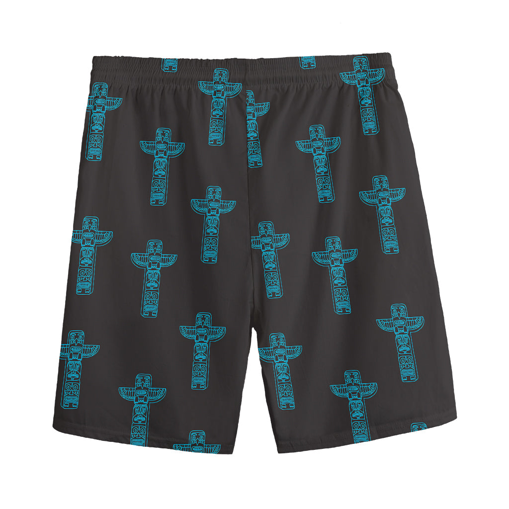 Native Totem Pattern Print Men's Sports Shorts