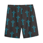 Native Totem Pattern Print Men's Sports Shorts