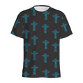 Native Totem Pattern Print Men's Athletic T-Shirt