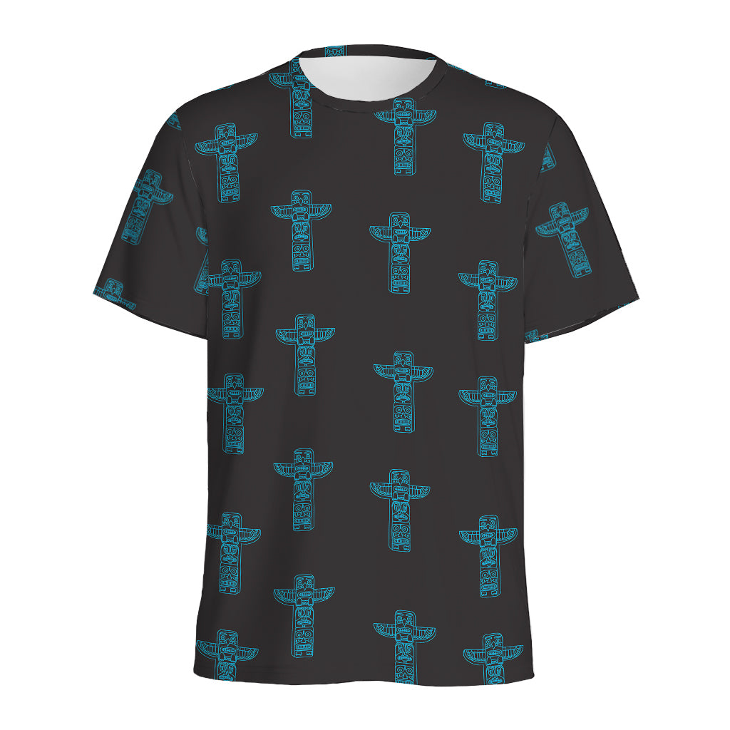 Native Totem Pattern Print Men's Sports T-Shirt
