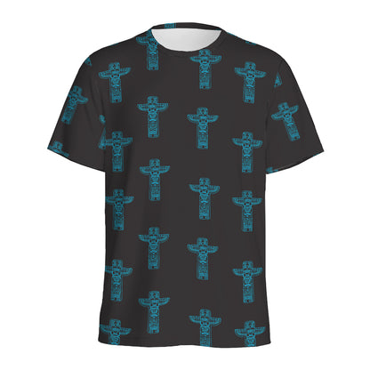 Native Totem Pattern Print Men's Sports T-Shirt