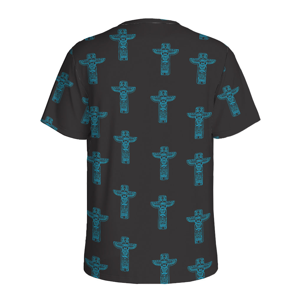 Native Totem Pattern Print Men's Sports T-Shirt