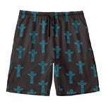 Native Totem Pattern Print Men's Swim Trunks