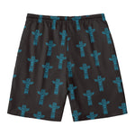 Native Totem Pattern Print Men's Swim Trunks