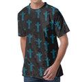 Native Totem Pattern Print Men's Velvet T-Shirt