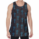 Native Totem Pattern Print Men's Velvet Tank Top