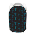 Native Totem Pattern Print Mesh Laundry Hamper
