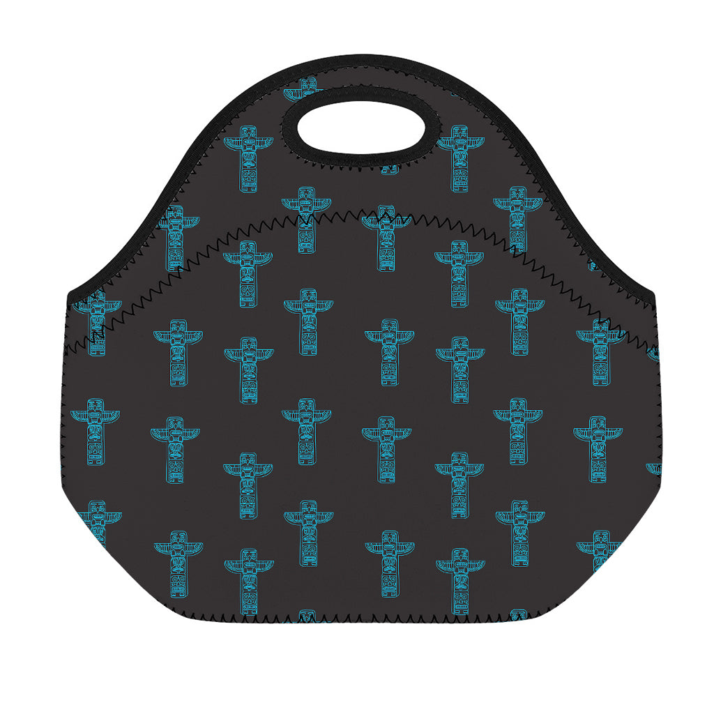 Native Totem Pattern Print Neoprene Lunch Bag