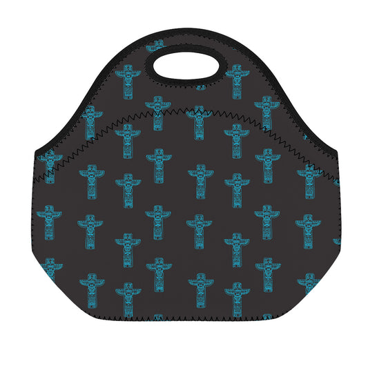 Native Totem Pattern Print Neoprene Lunch Bag