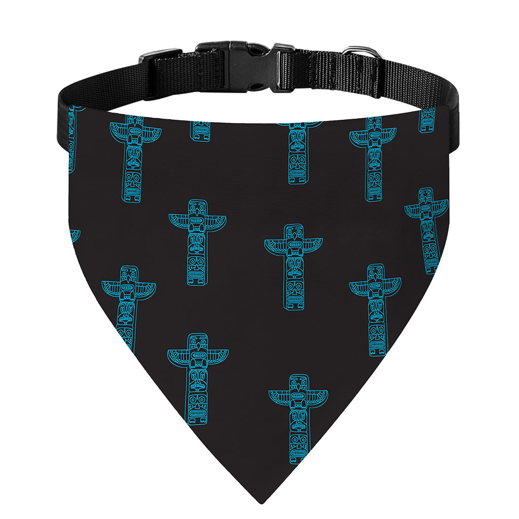 Native Totem Pattern Print Over The Collar Dog Bandana