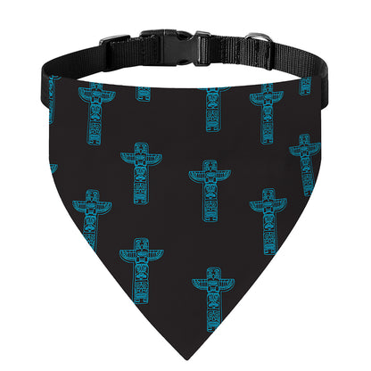 Native Totem Pattern Print Over The Collar Dog Bandana