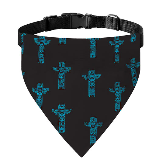 Native Totem Pattern Print Over The Collar Dog Bandana