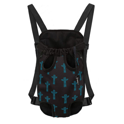 Native Totem Pattern Print Pet Carrier Backpack