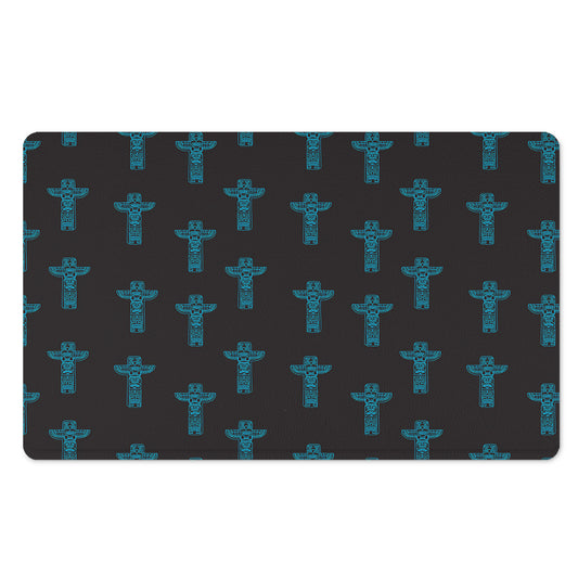 Native Totem Pattern Print Polyester Doormat
