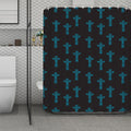 Native Totem Pattern Print Polyester Shower Curtain