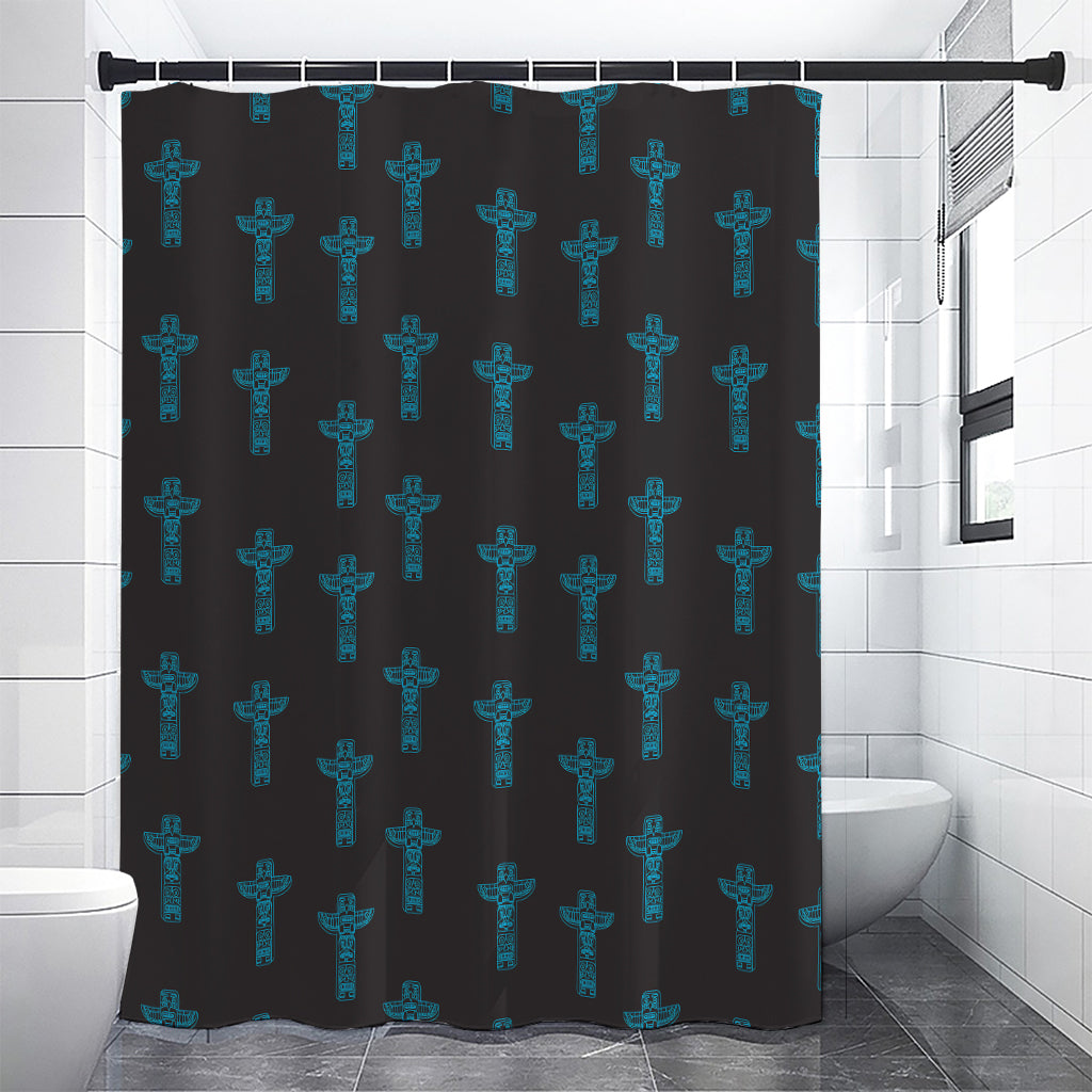 Native Totem Pattern Print Premium Shower Curtain